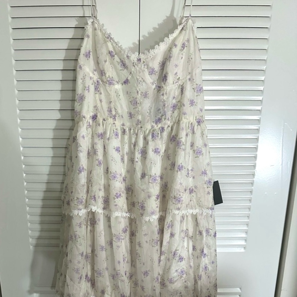 Lulu's Elegant Floral Dress